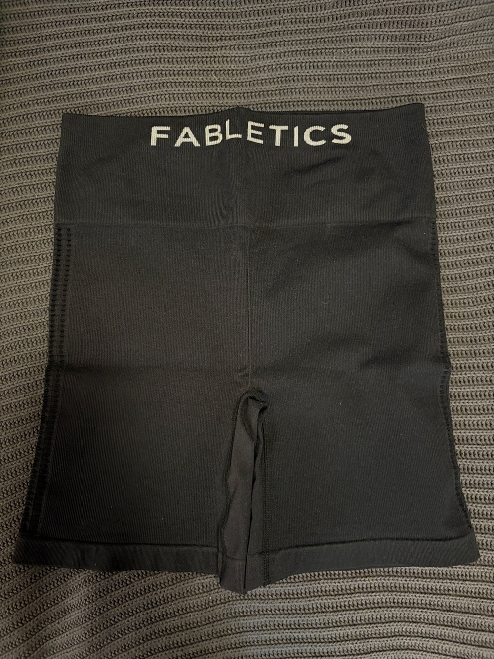 Fabletics Black High-Rise Bike Shorts